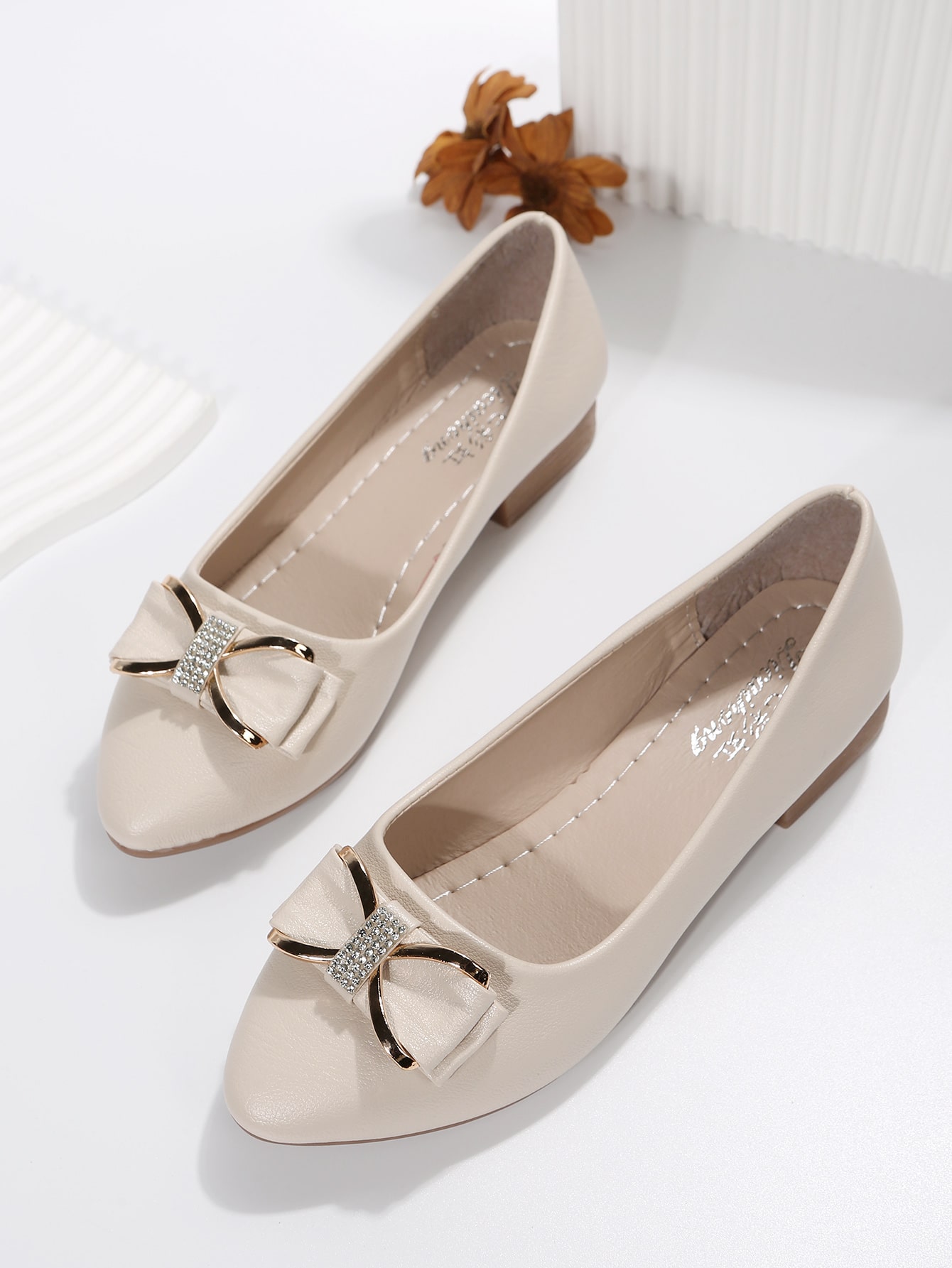 In Beige Women Flats