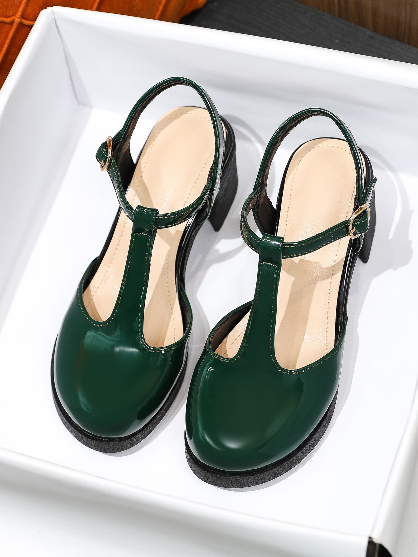 In Dark Green Women Shoes