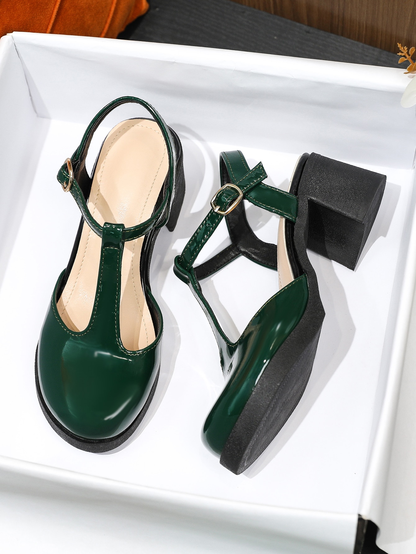 In Dark Green Women Shoes