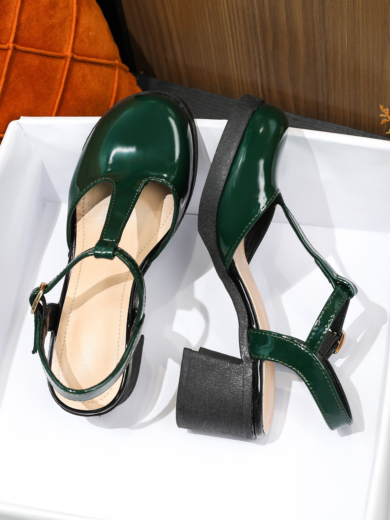 In Dark Green Women Shoes