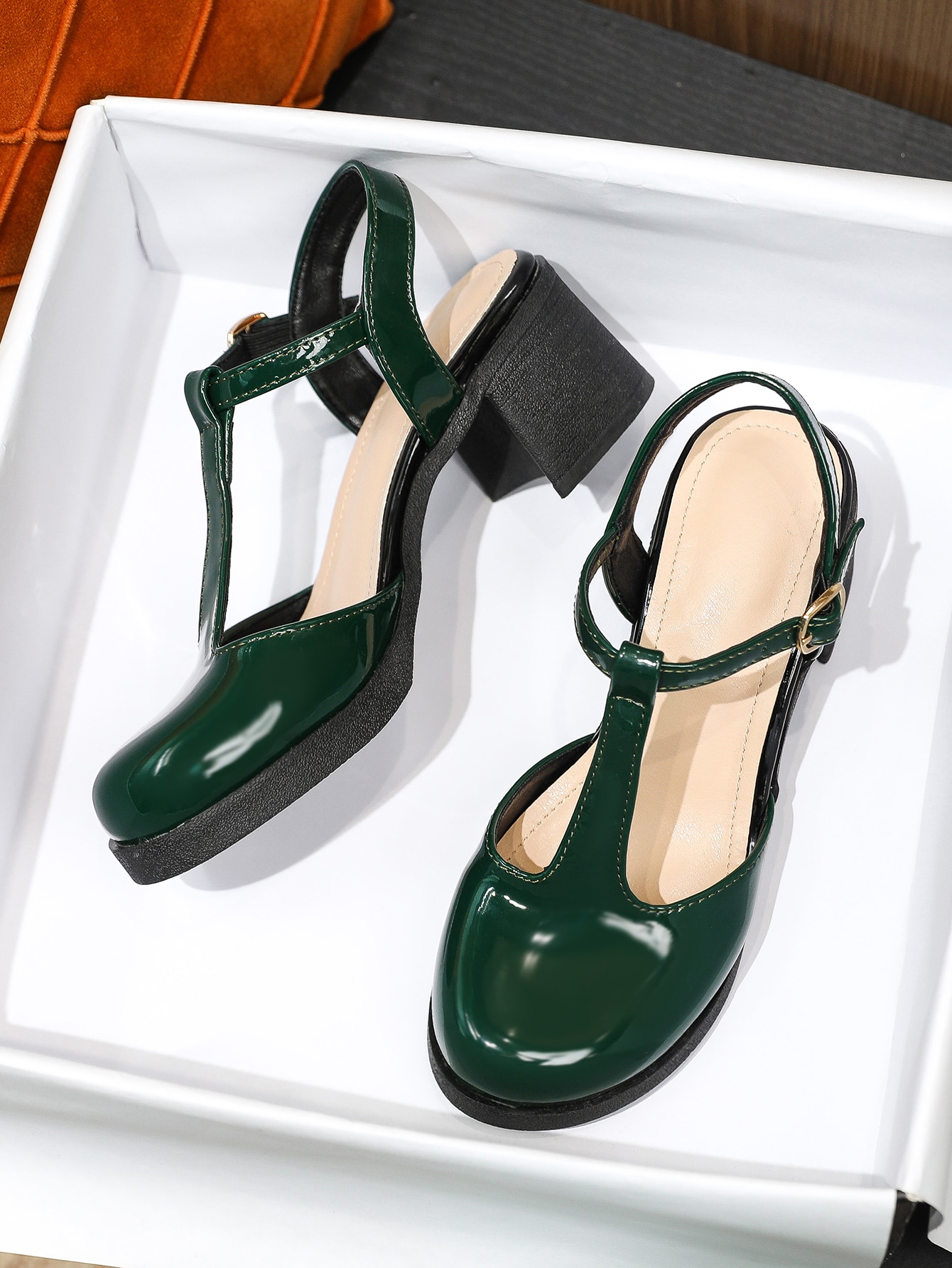 In Dark Green Women Shoes