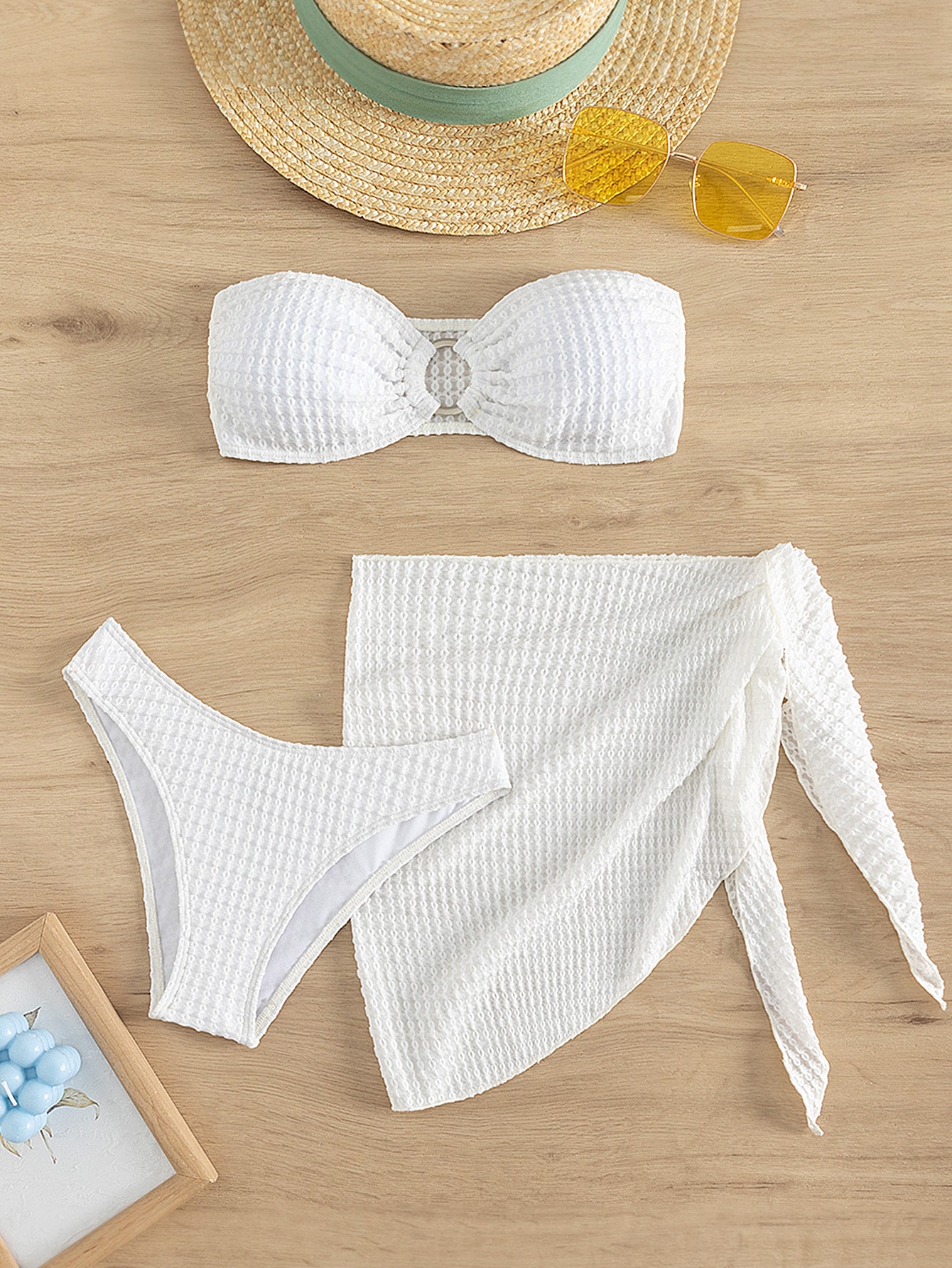 In White Women Bikini Sets