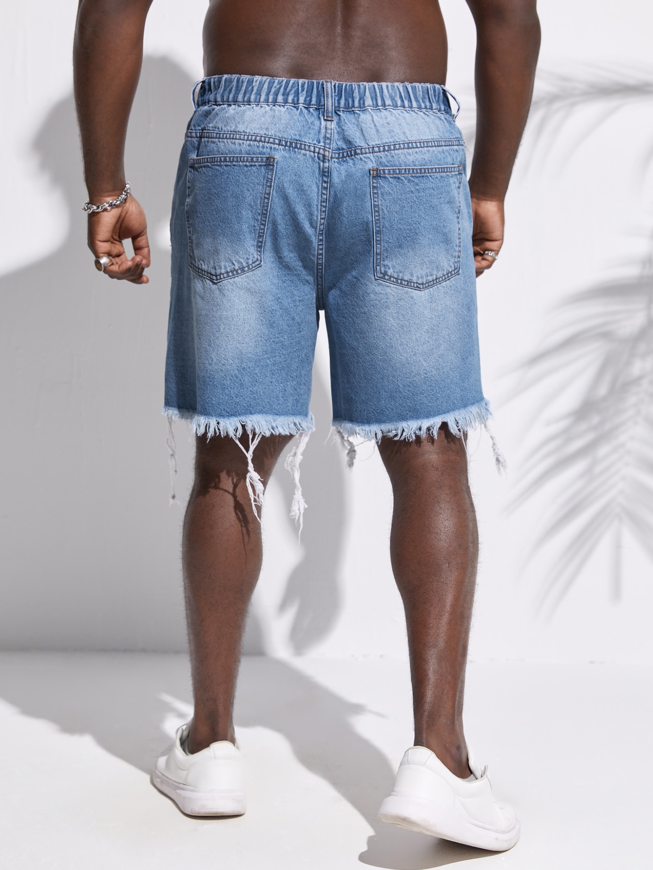 Men Plus Size Denim Shorts