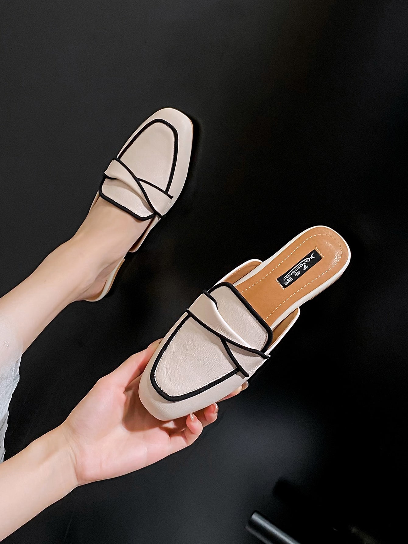 In Beige Women Flats