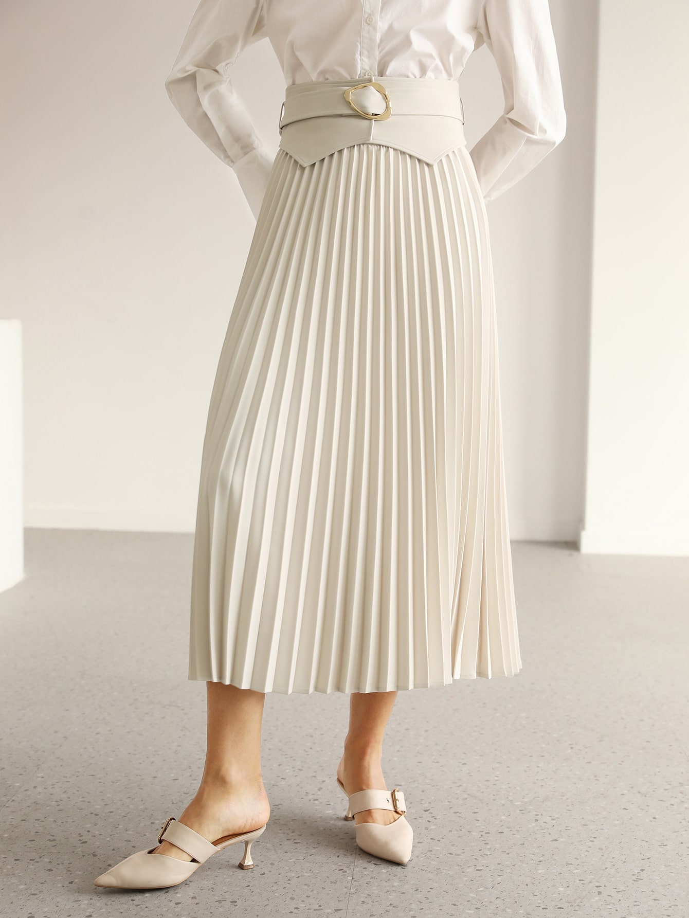 In Beige Women Skirts