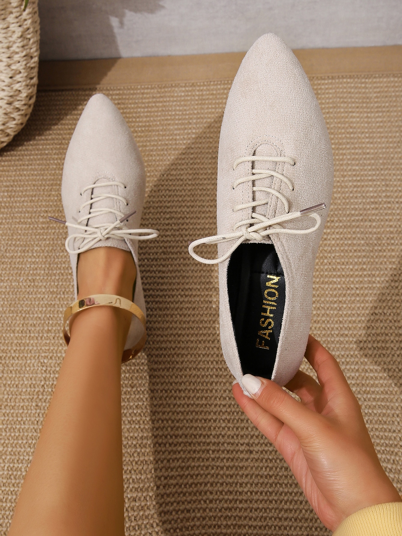 In Beige Women Flats