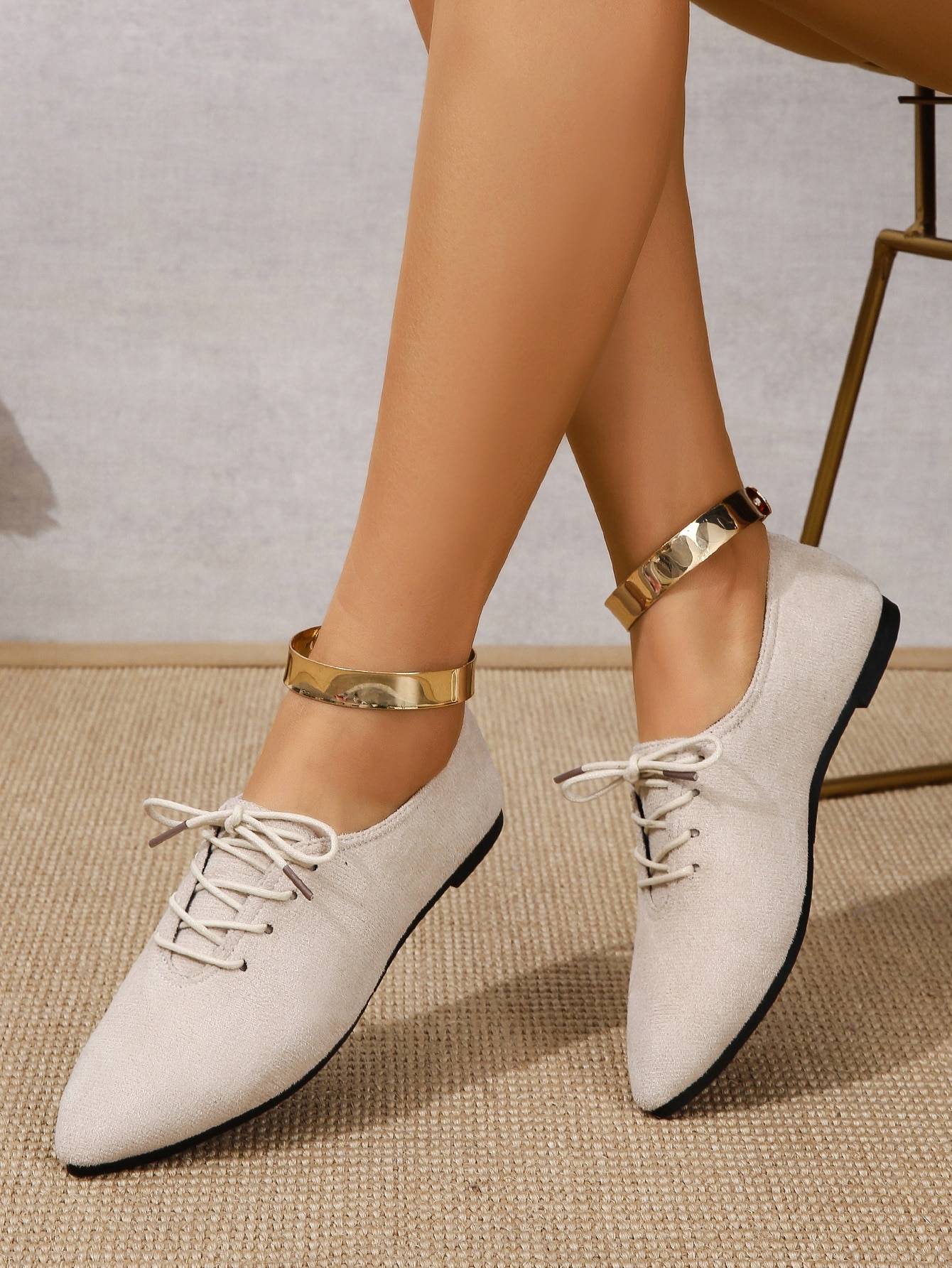 In Beige Women Flats