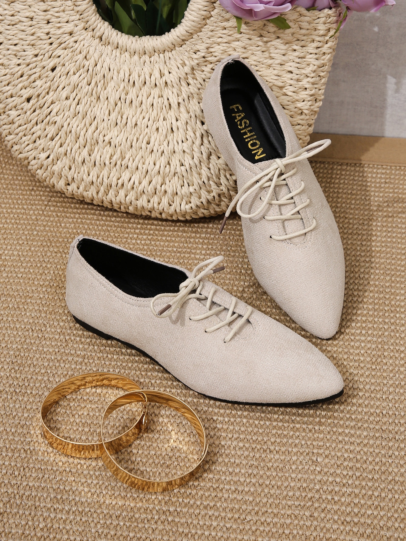 In Beige Women Flats