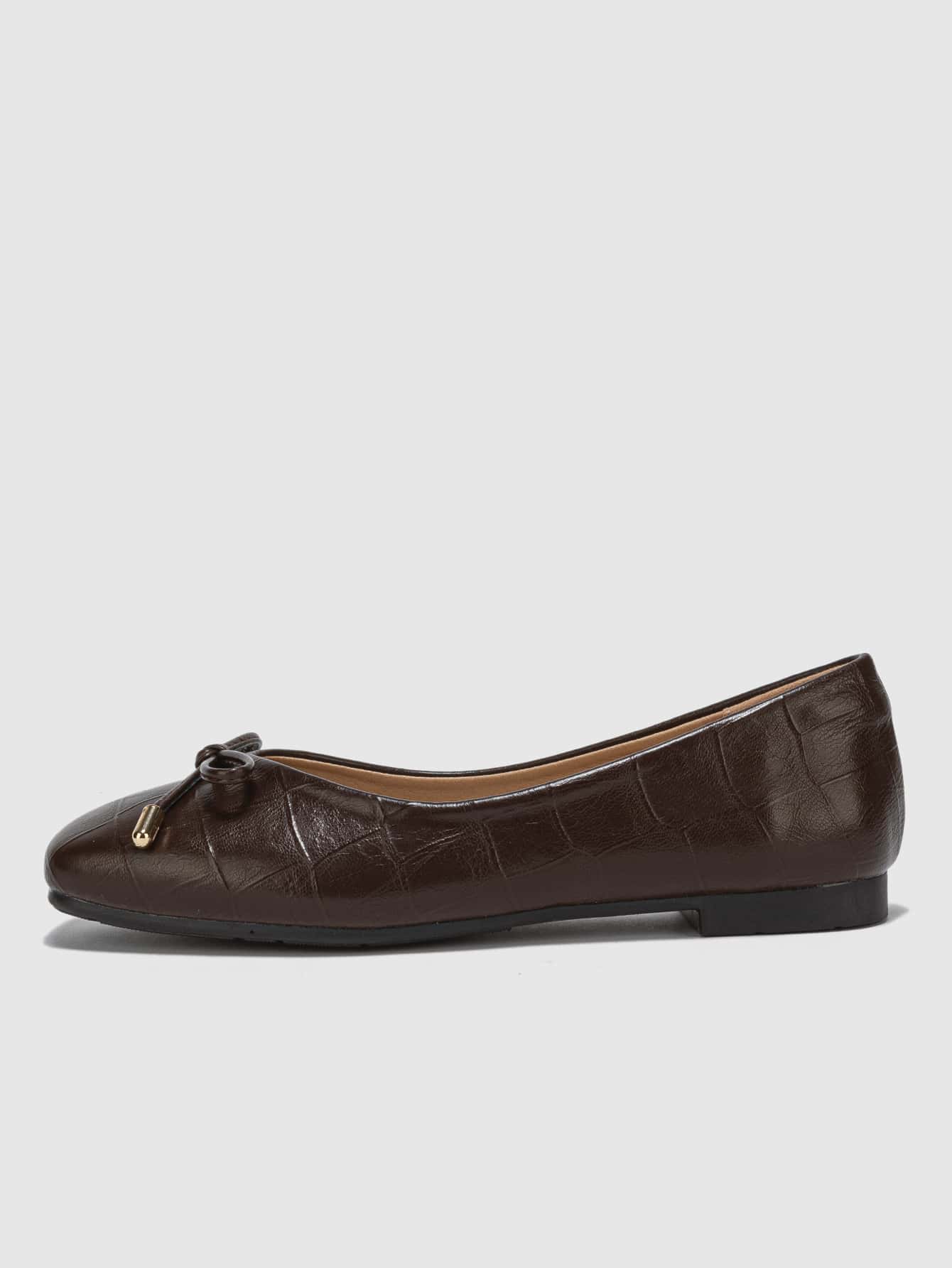 In Coffee Brown Women Flats