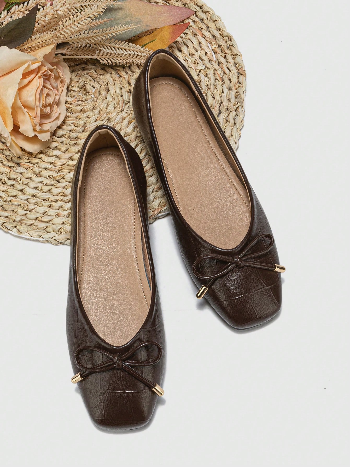 In Coffee Brown Women Flats