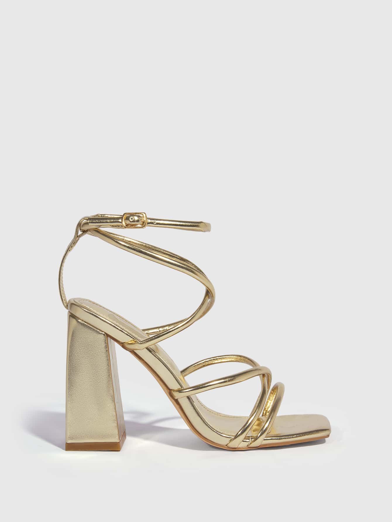 In Gold Women Heeled Sandals