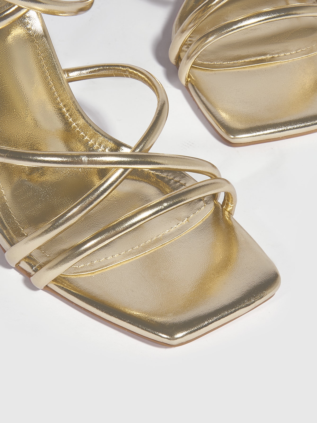 In Gold Women Heeled Sandals