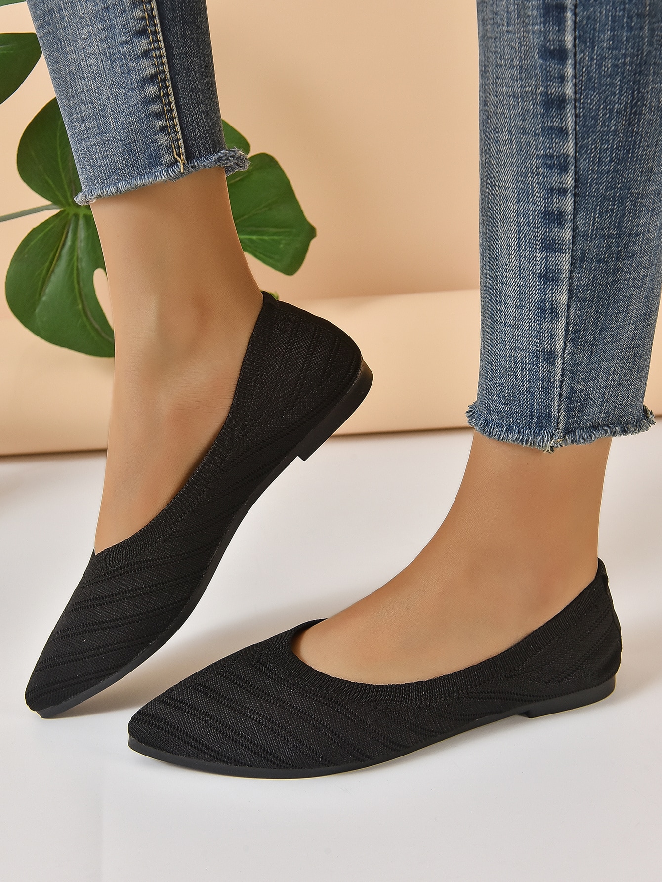 In Black Women Flats