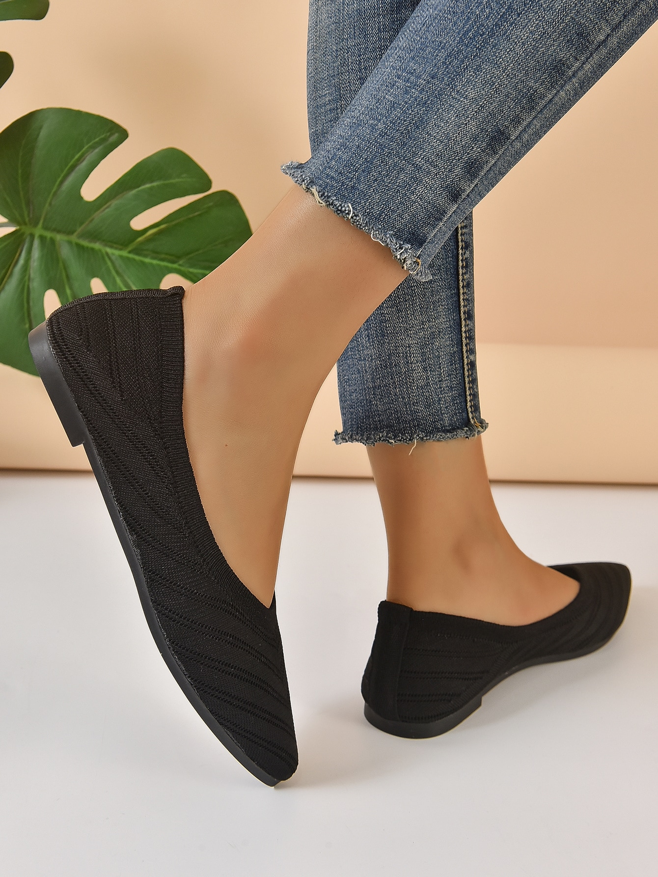 In Black Women Flats