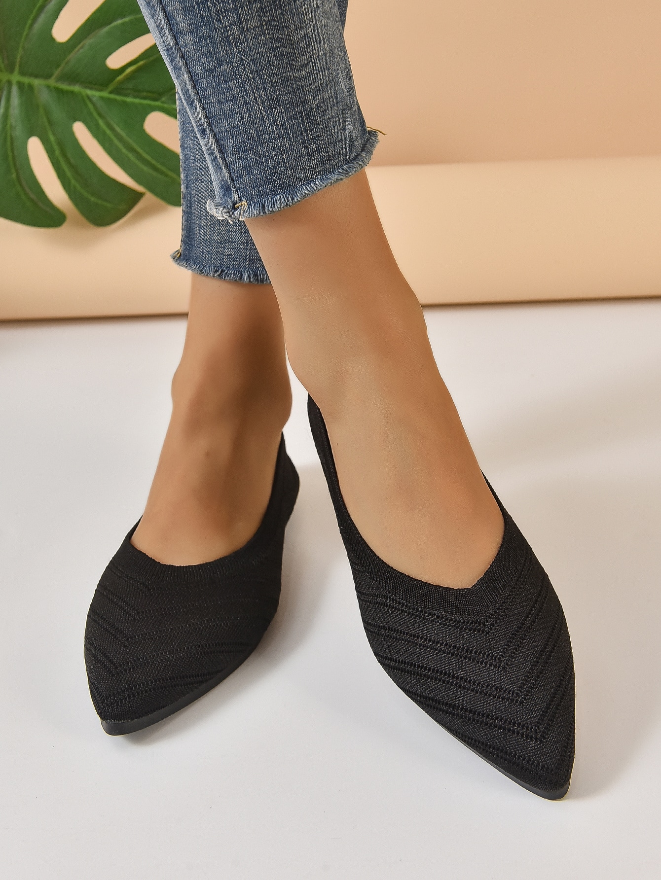 In Black Women Flats