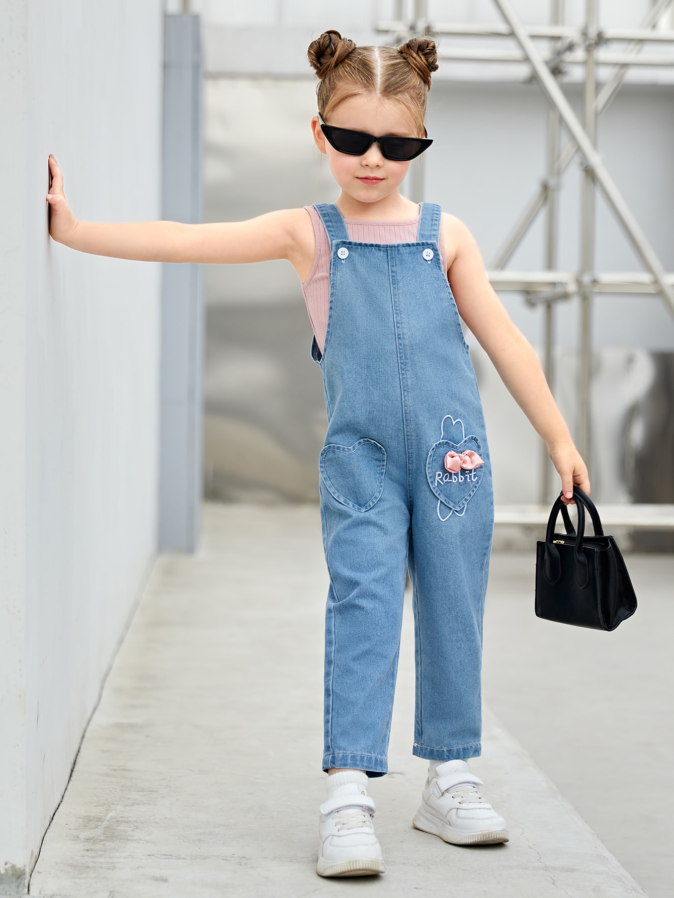 Young Girls Denim Overalls & Jumpsuits