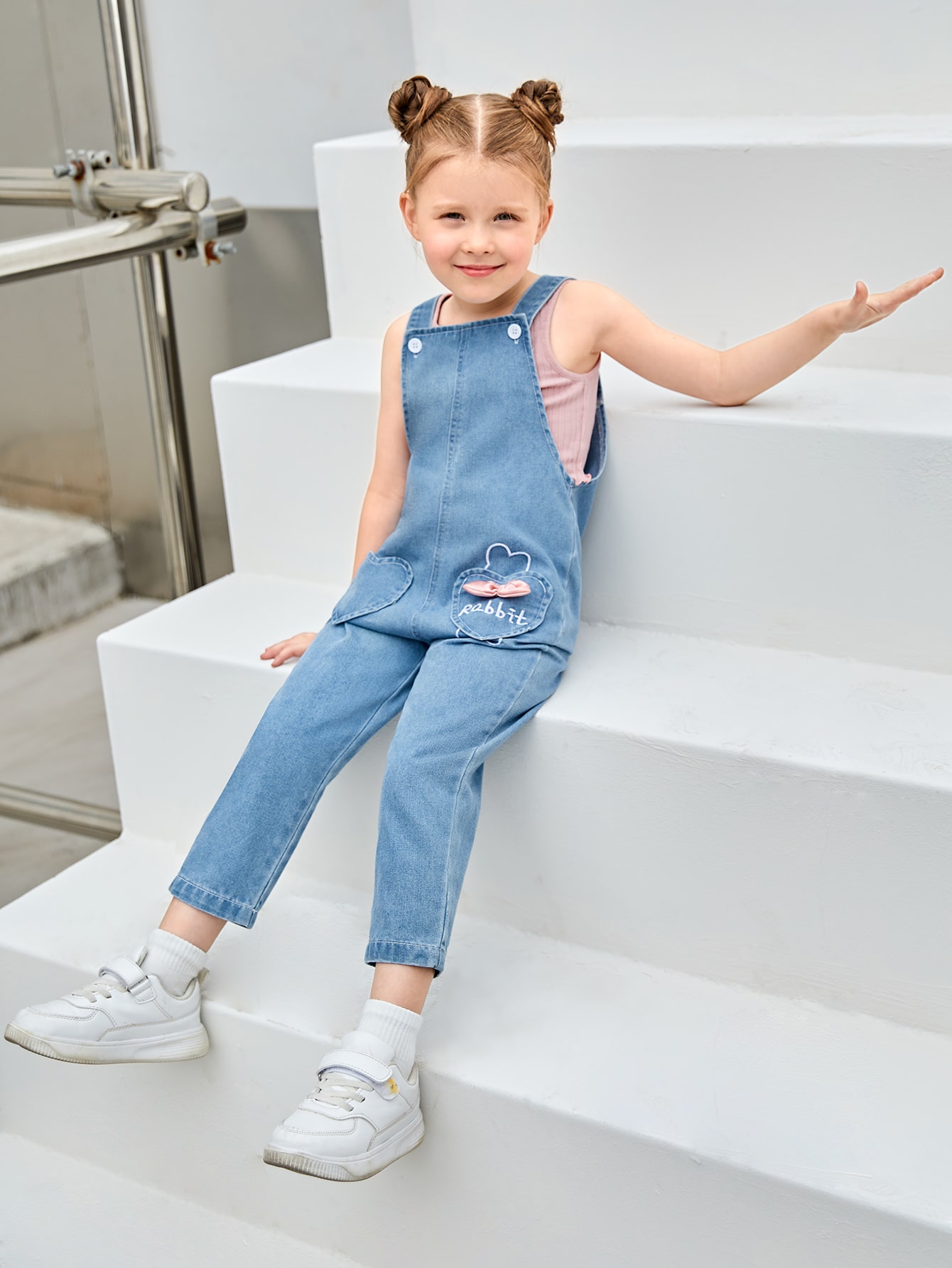 Young Girls Denim Overalls & Jumpsuits