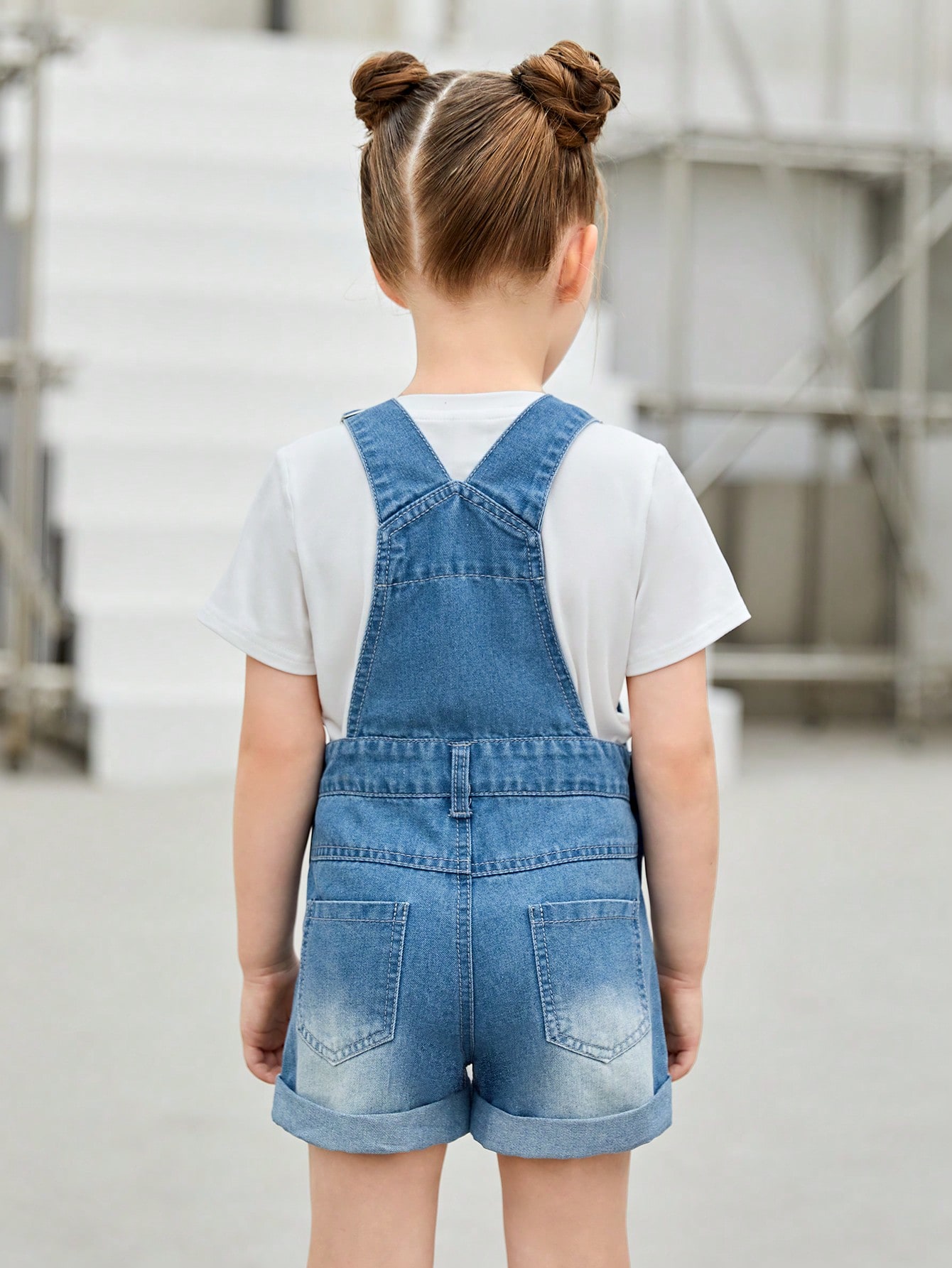 Young Girls Denim Overalls & Jumpsuits