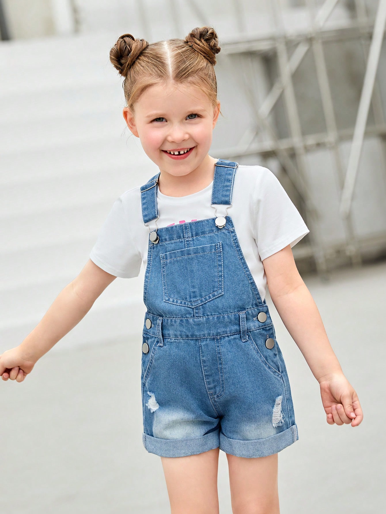 Young Girls Denim Overalls & Jumpsuits