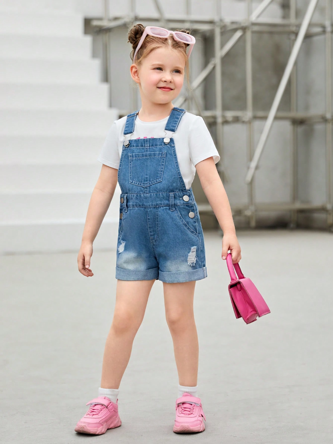 Young Girls Denim Overalls & Jumpsuits