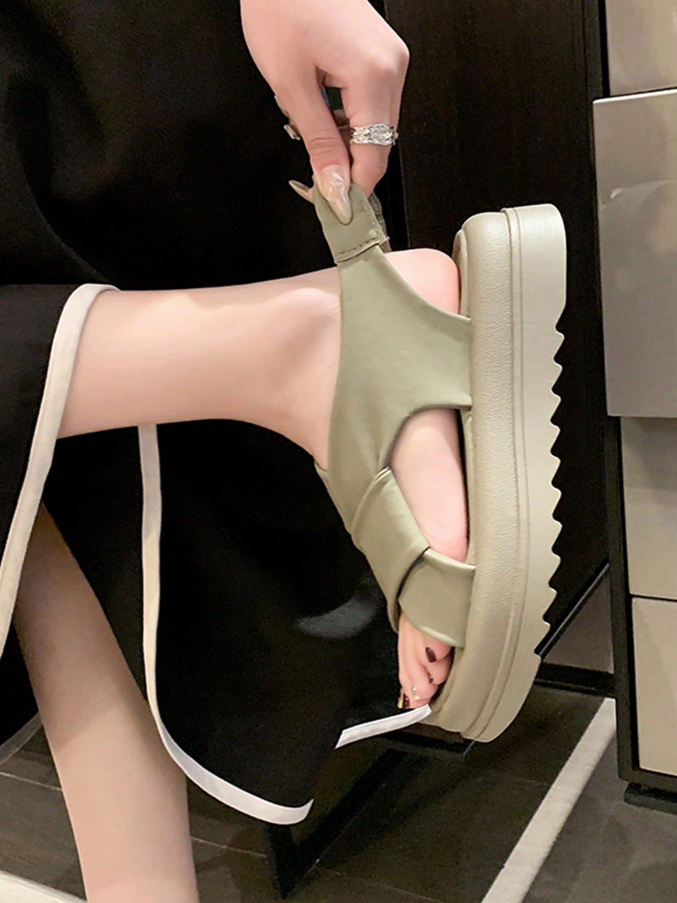 In Olive Green Women Shoes