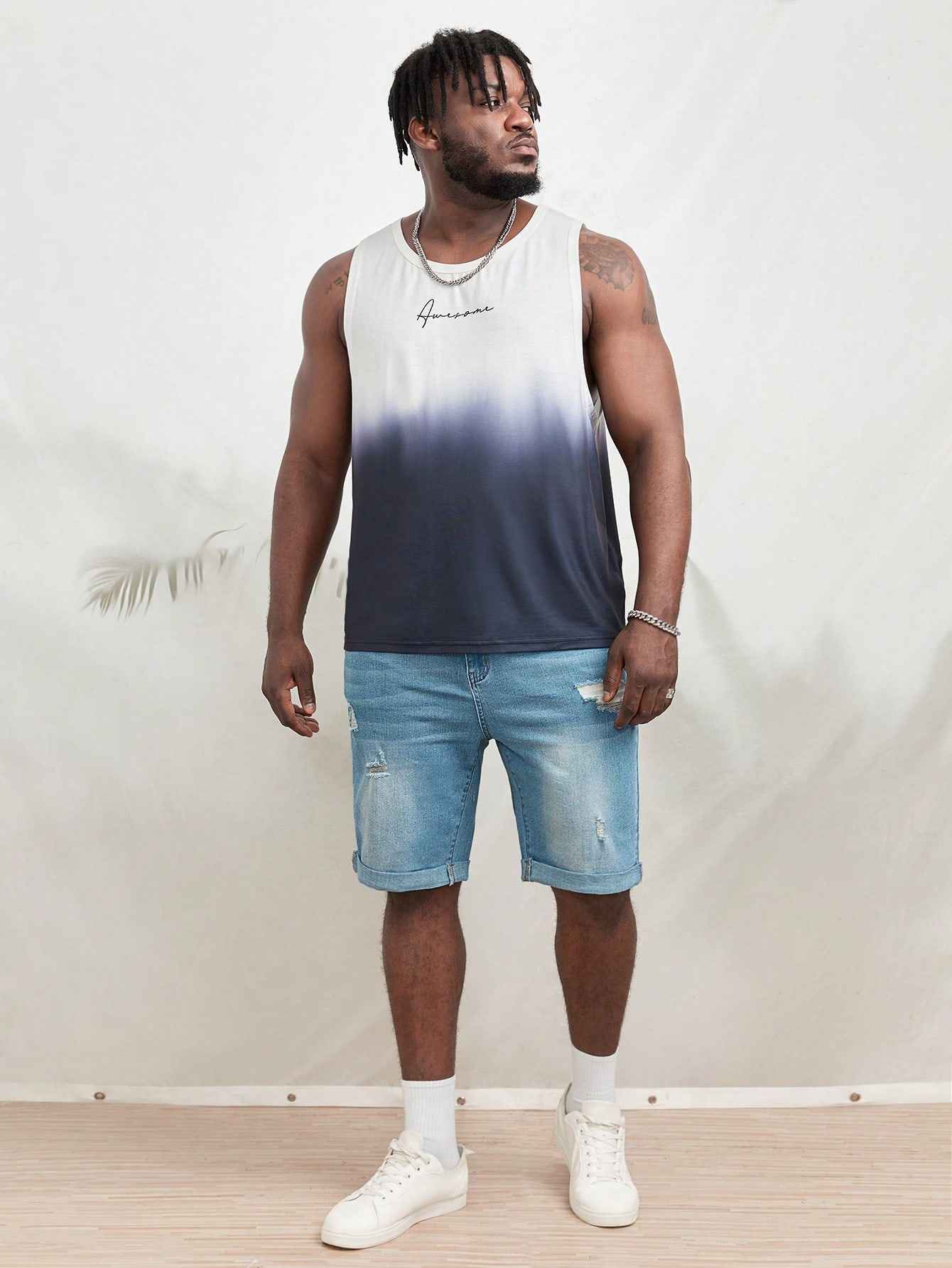 Men Plus Size Denim Shorts