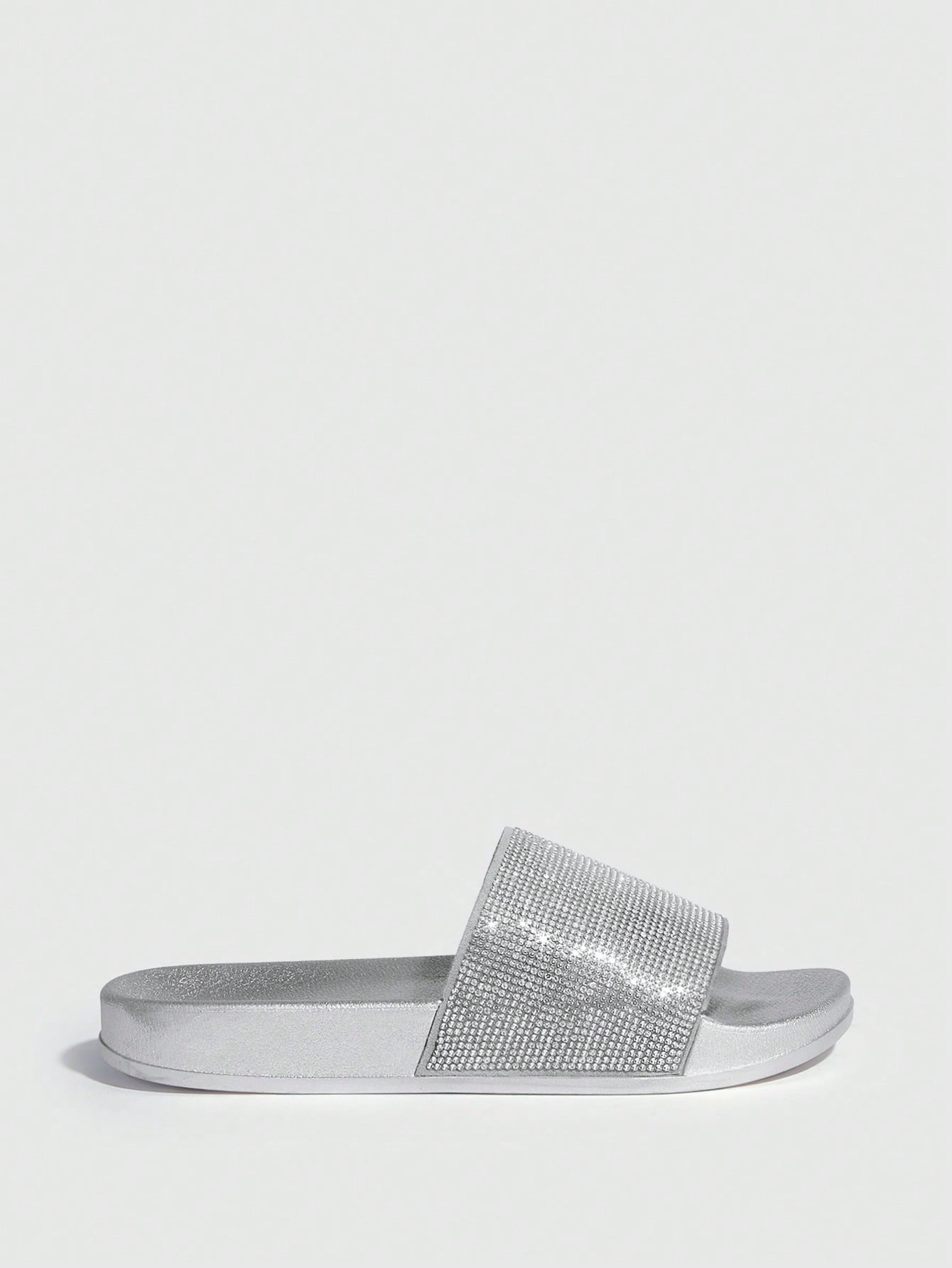 In Silver Women Slippers