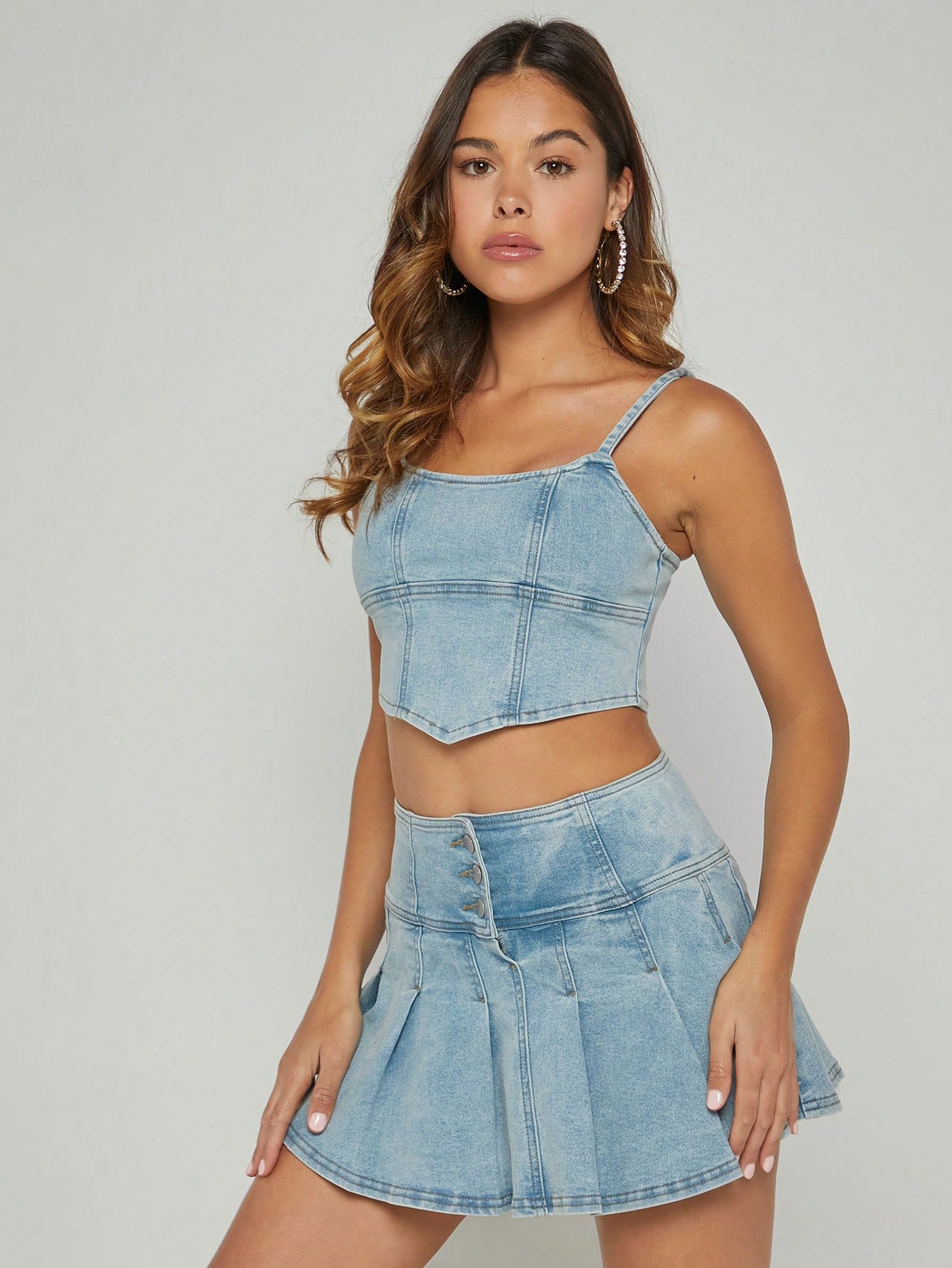 Women Denim Two-piece Outfits