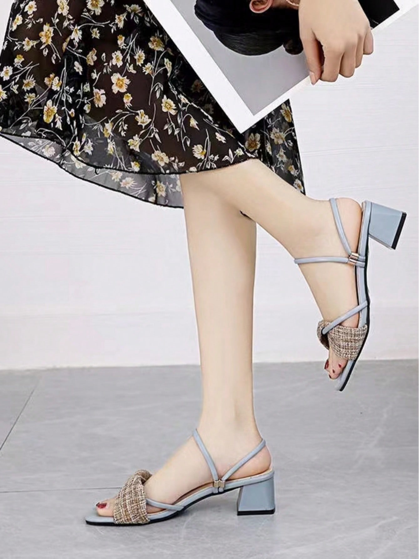 In Blue Women Heeled Sandals