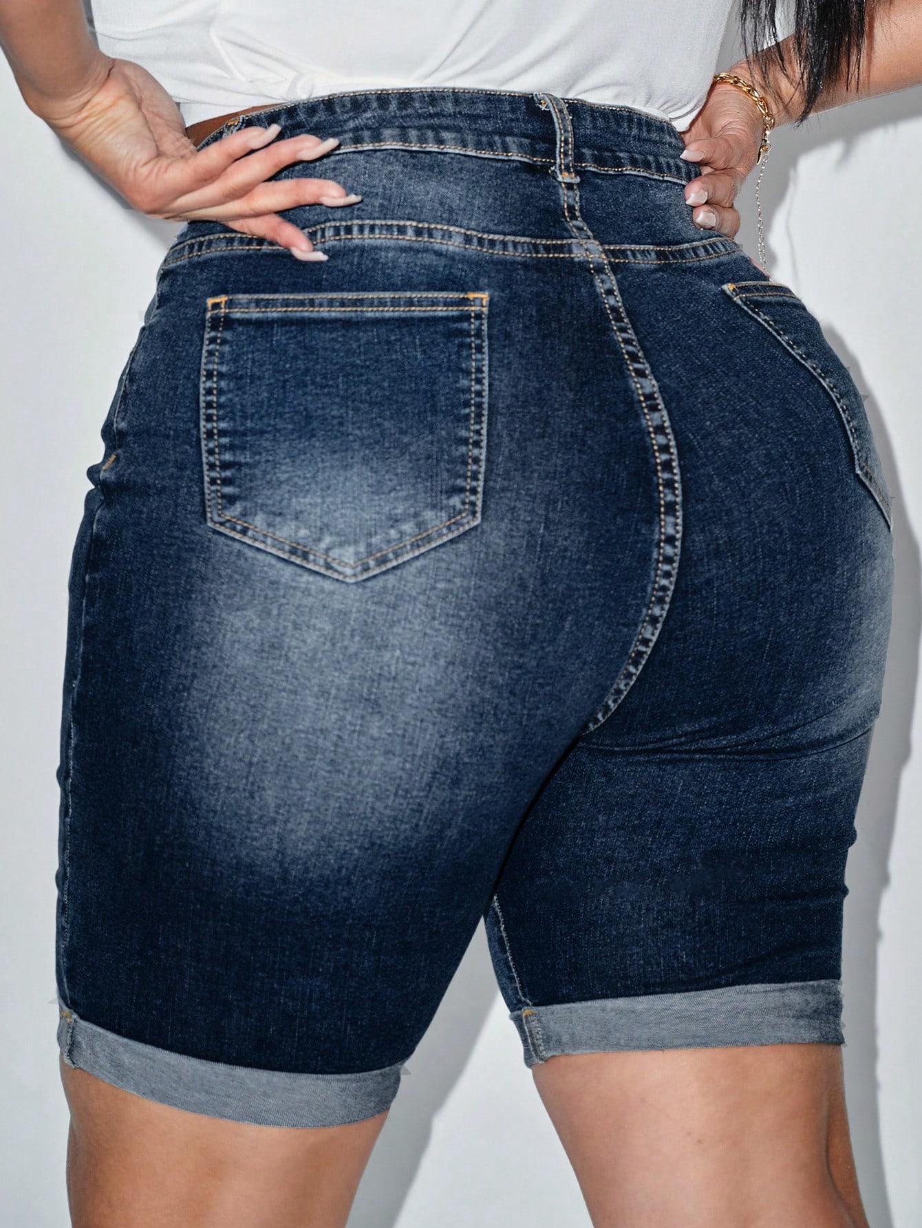 Plus Size Denim Shorts