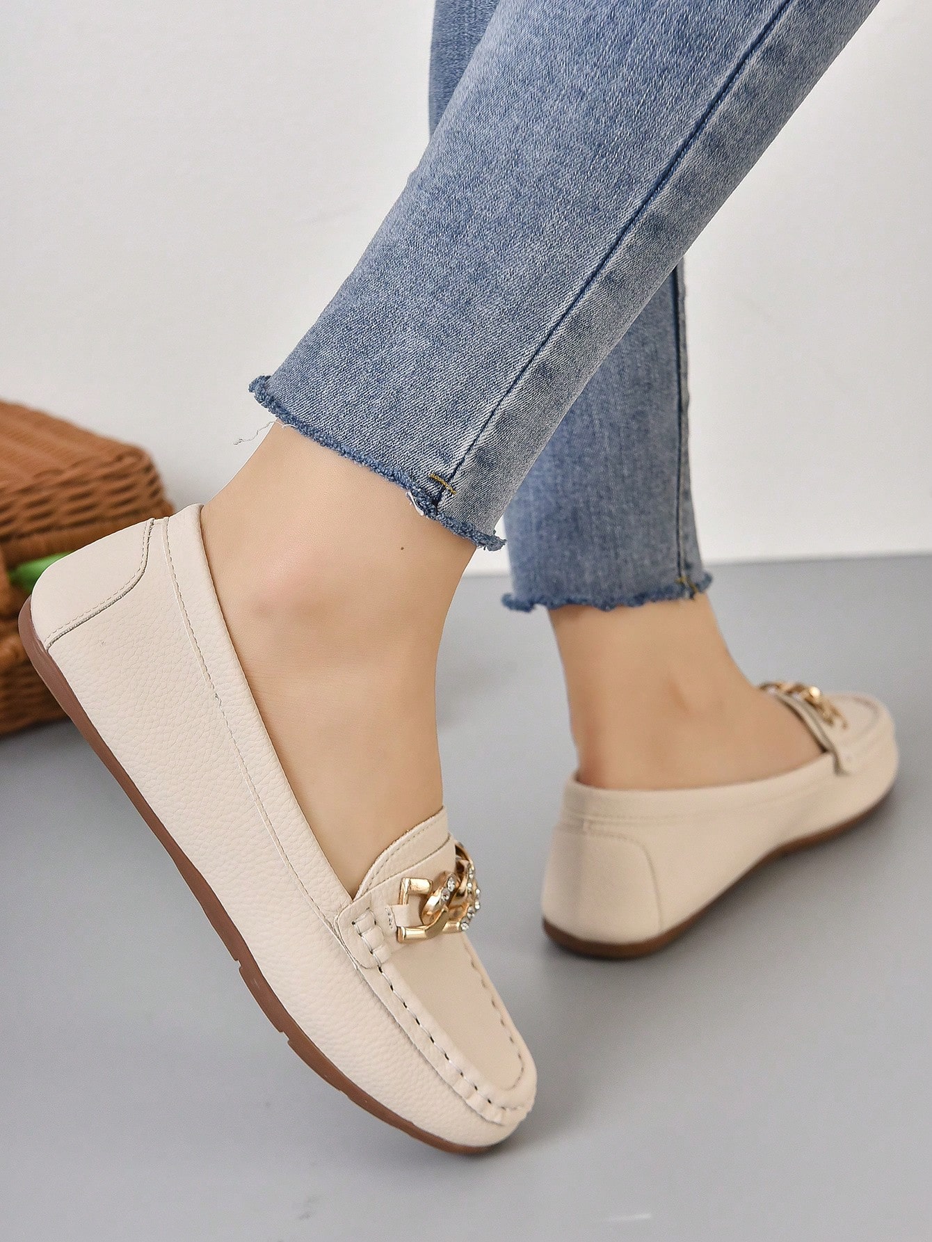 In Beige Women Flats