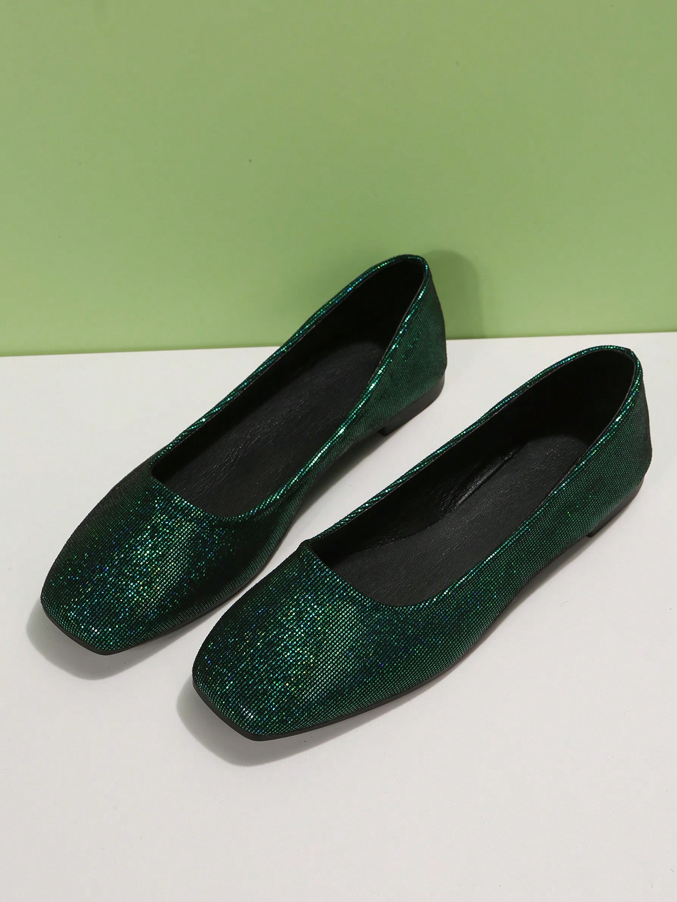 In Dark Green Women Shoes