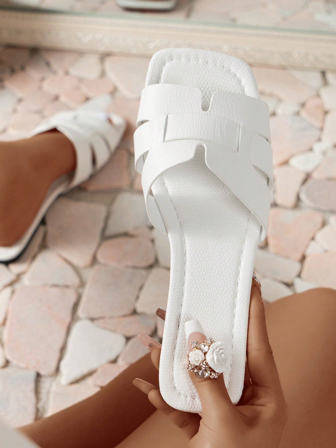 In White Women Flat Sandals