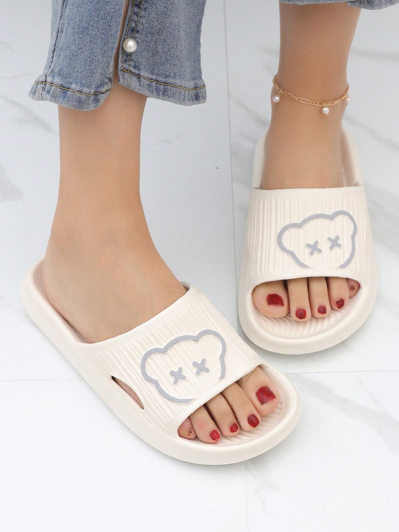 In Beige Women Slippers