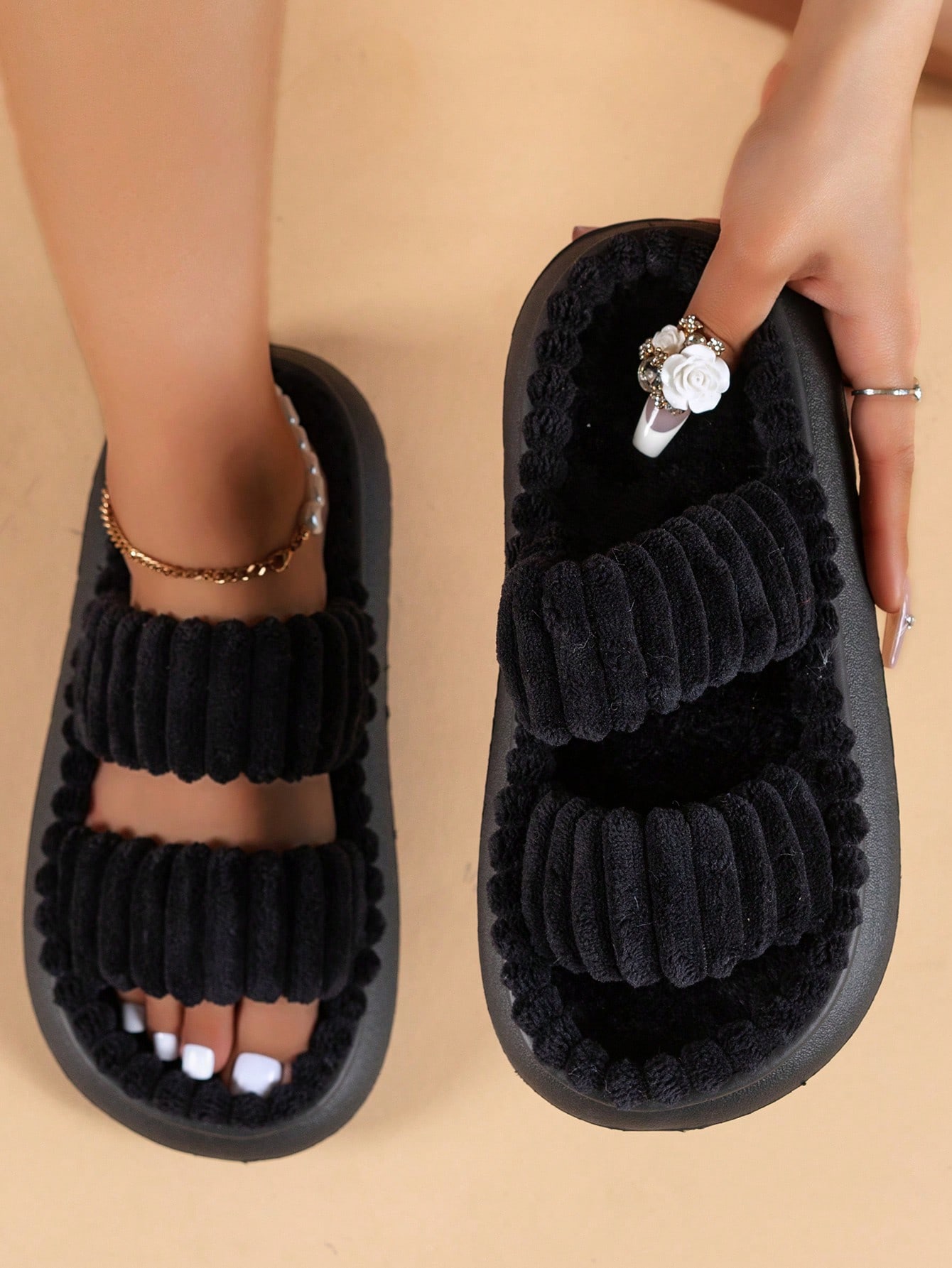 In Black Women Home Slippers