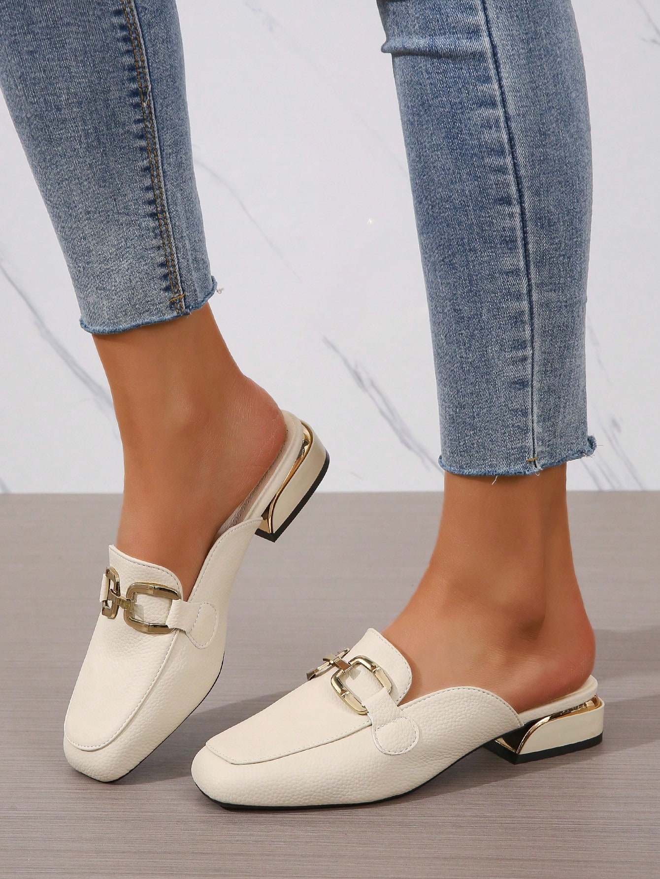 In Beige Women Flats