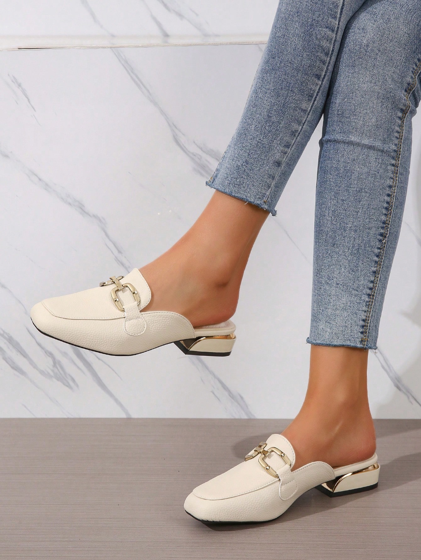 In Beige Women Flats