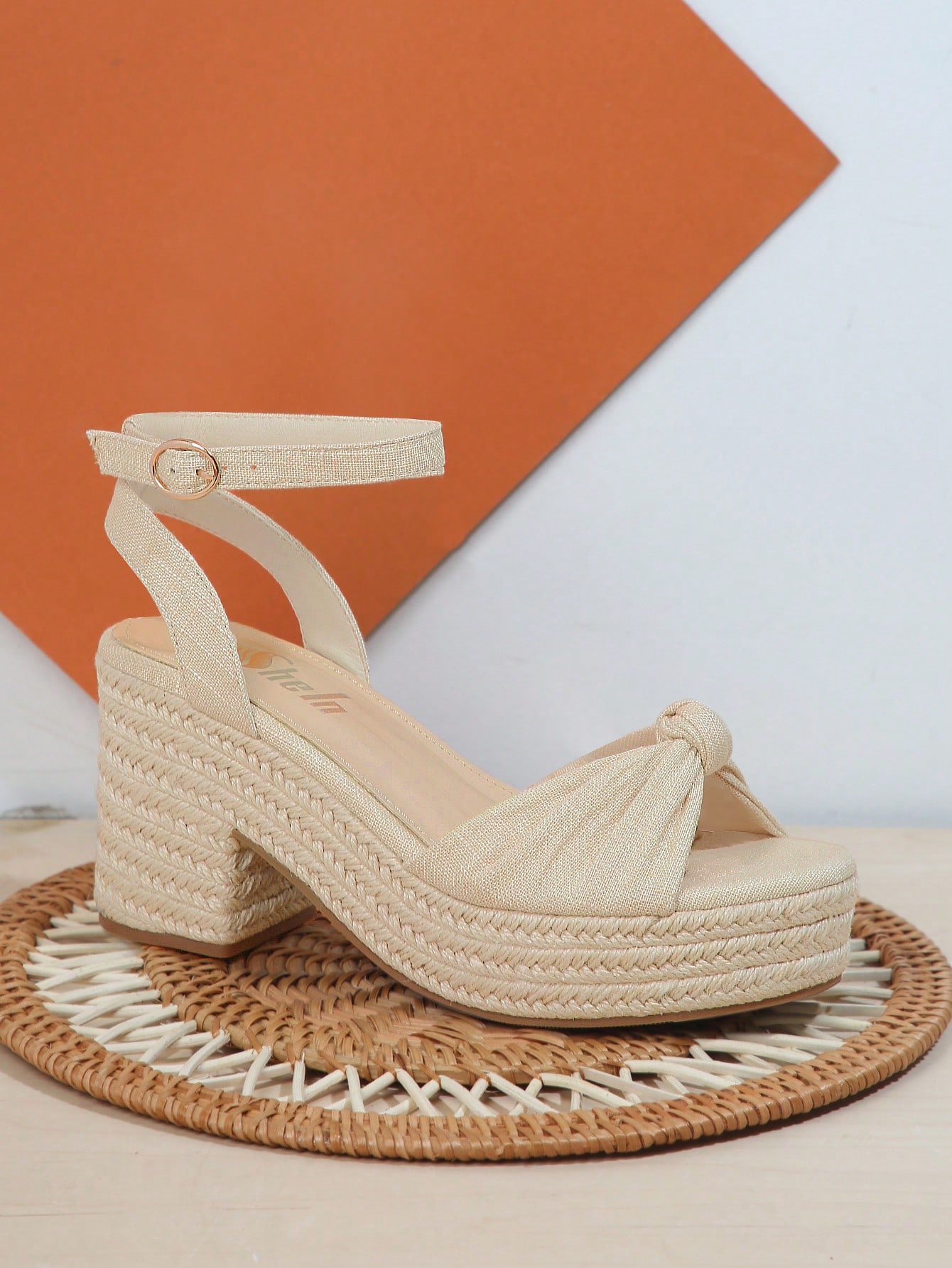 In Beige Women Heeled Sandals