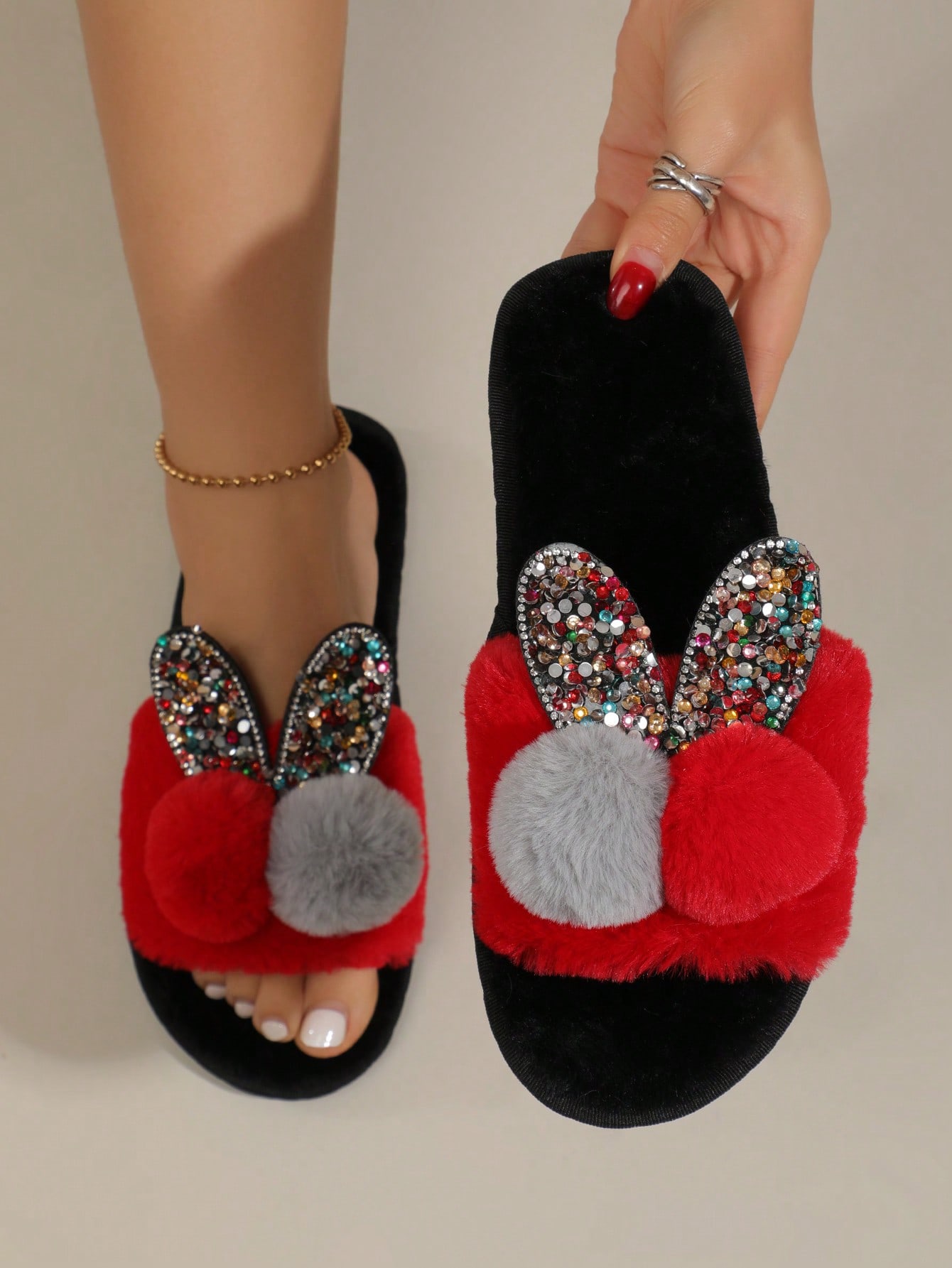 In Red Women Home Slippers