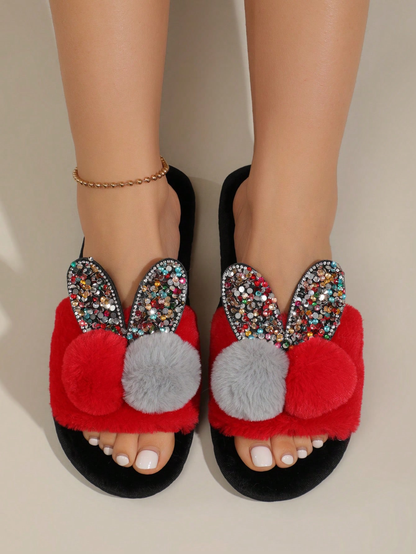 In Red Women Home Slippers