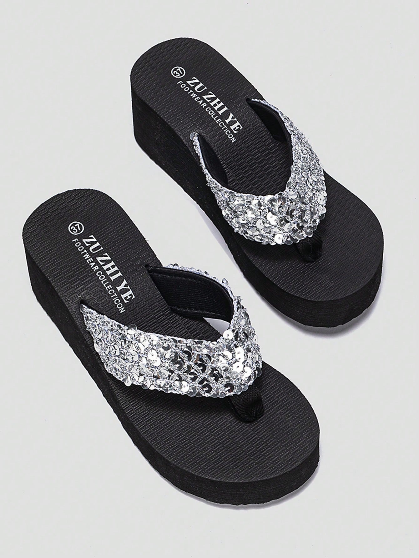 In Silver Women Slippers