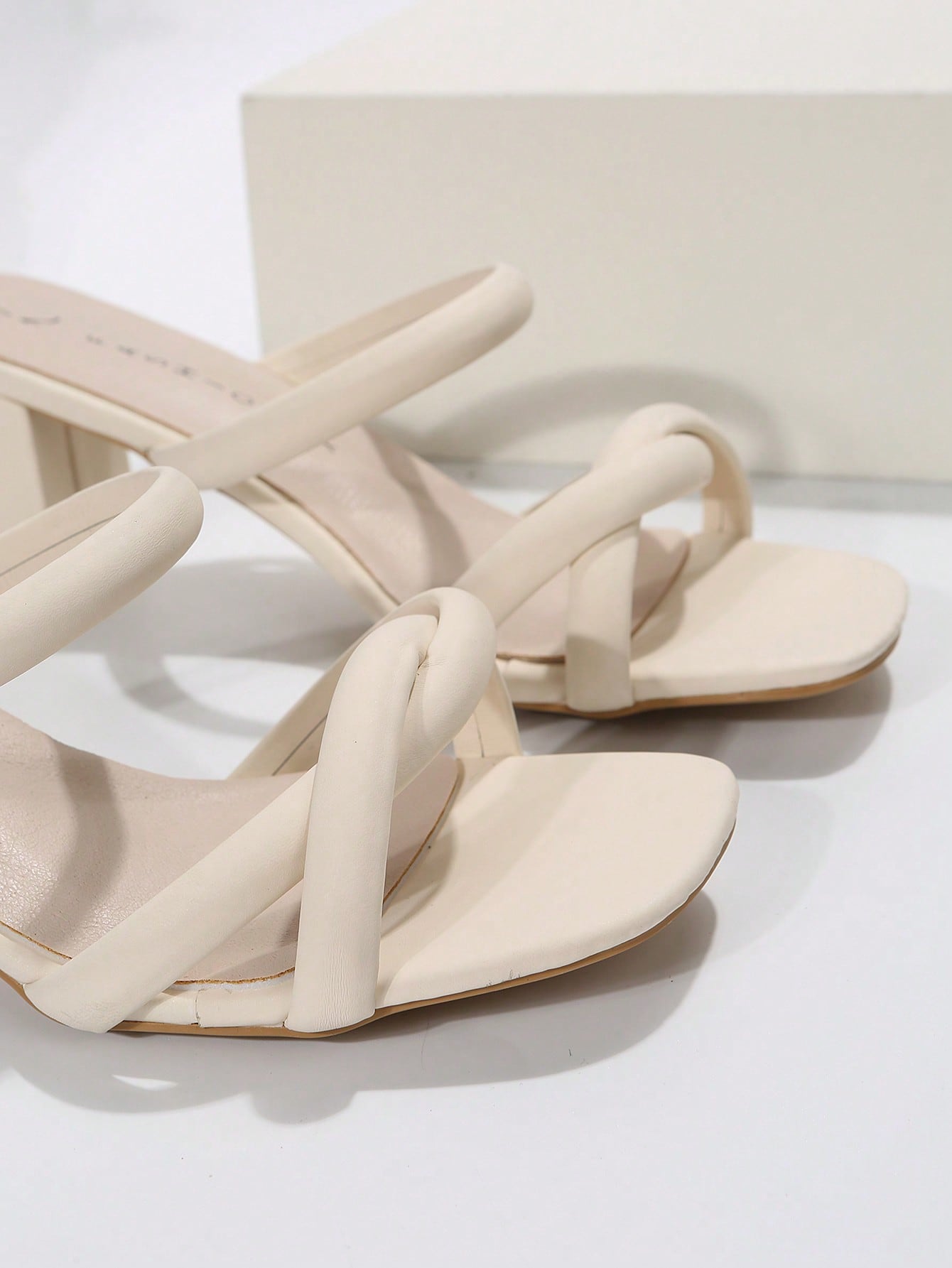 In Beige Women Heeled Sandals