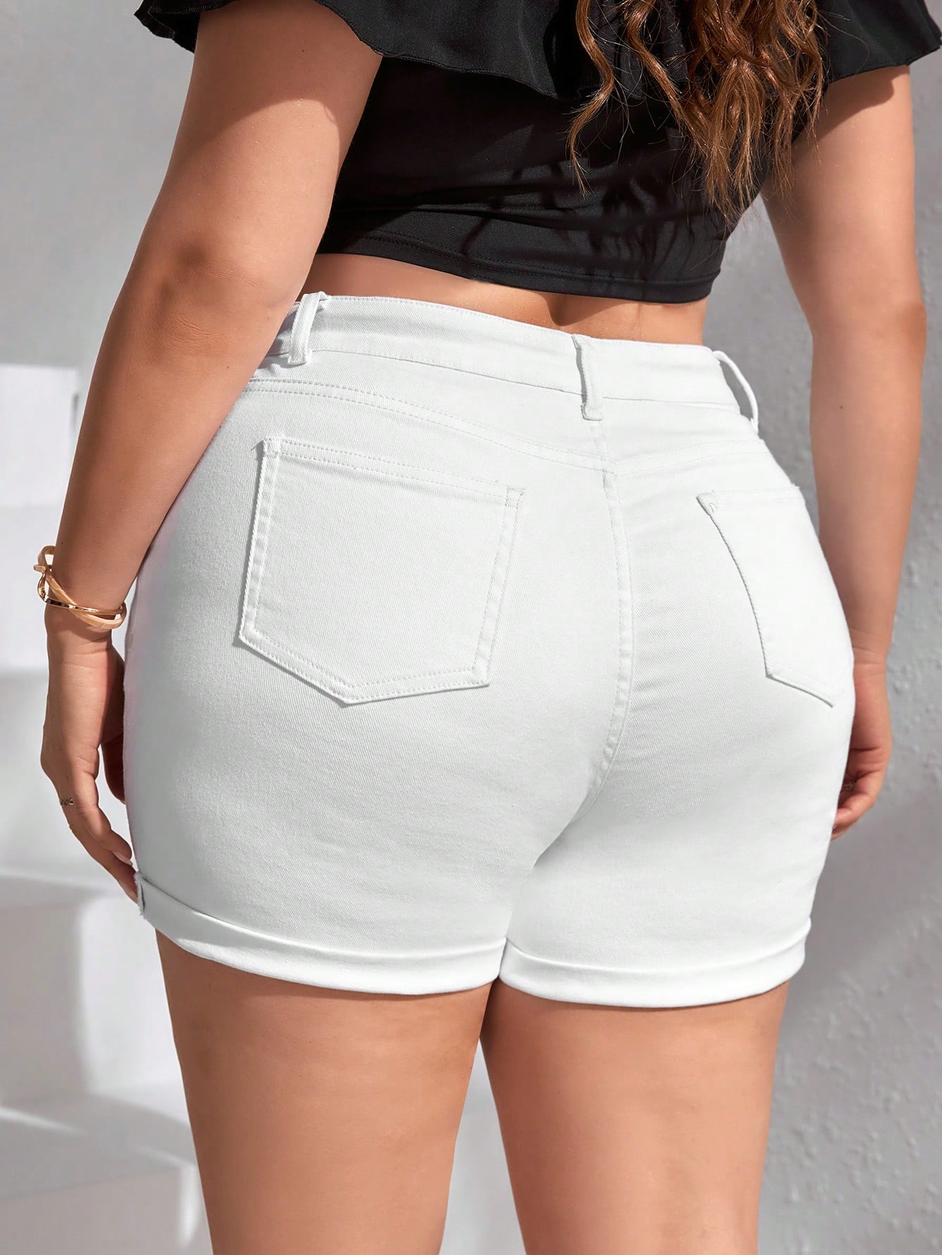 Plus Size Denim Shorts