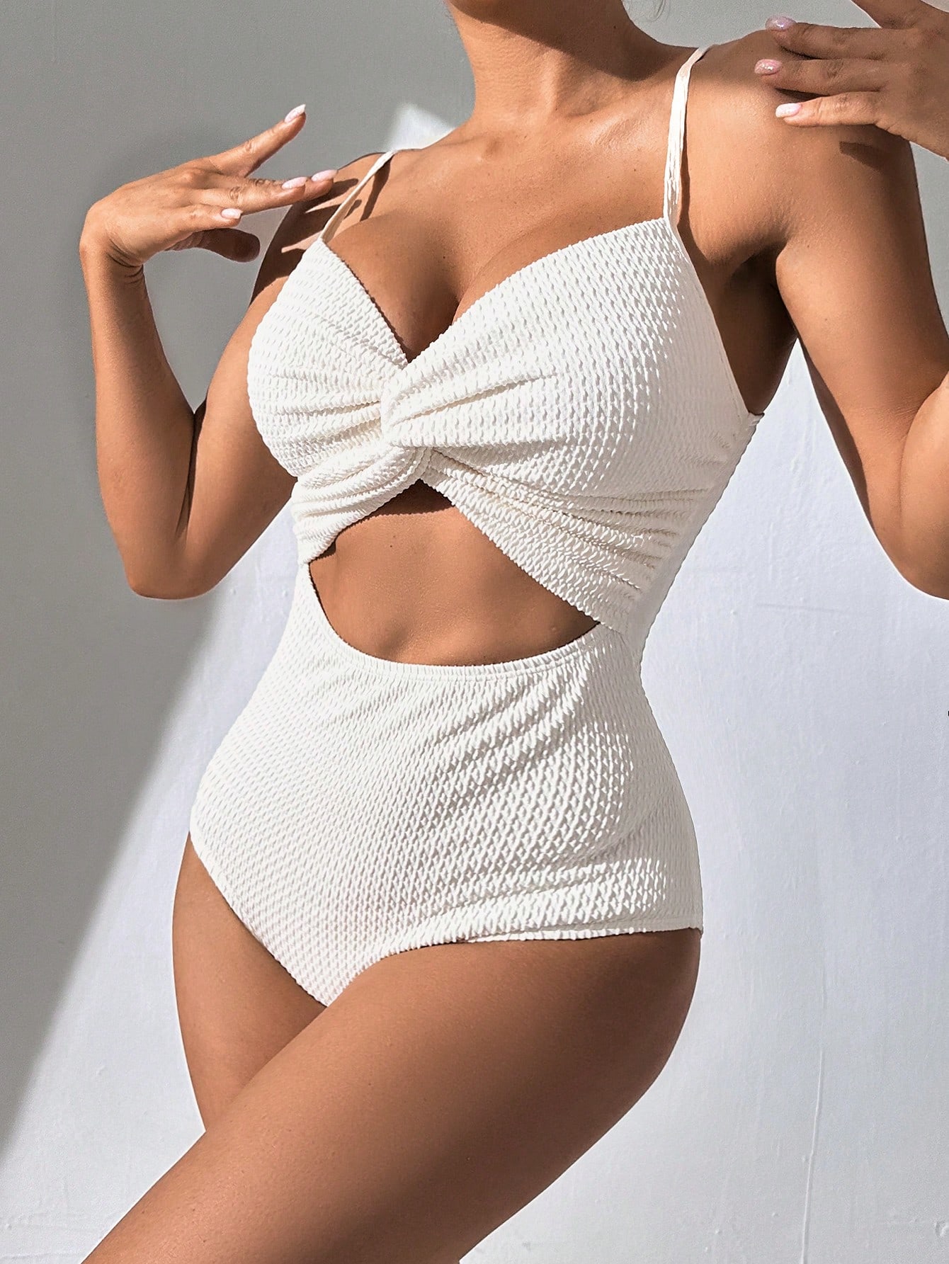 In Beige Women One-Pieces