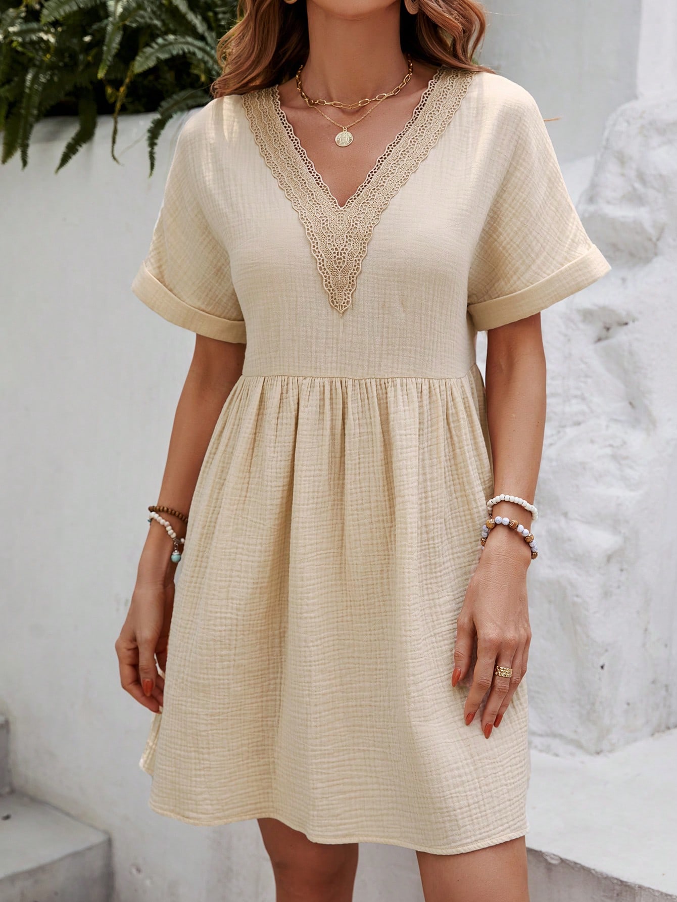 In Beige Women Dresses