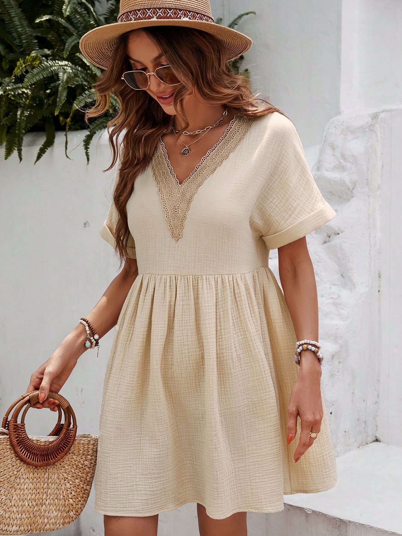 In Beige Women Dresses