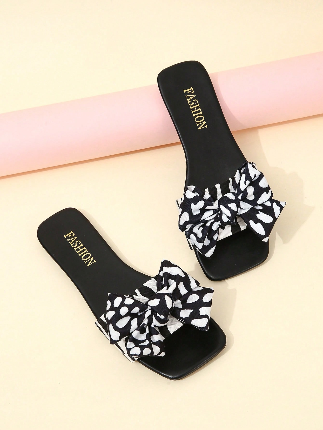 In Black and White Women Sandals