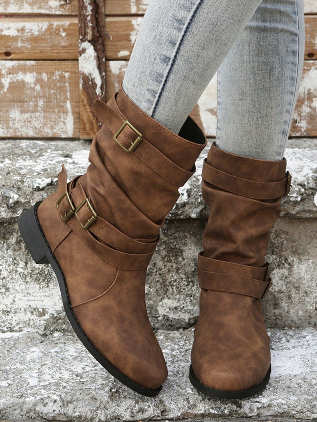 In Brown Women Mid-Calf Boots