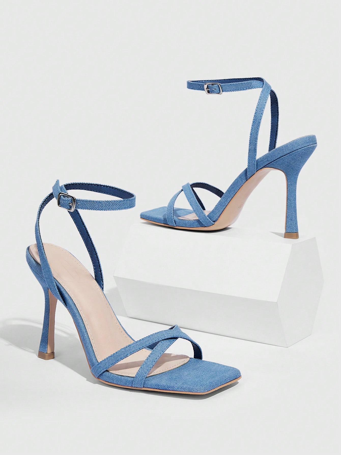 In Blue Women Heeled Sandals