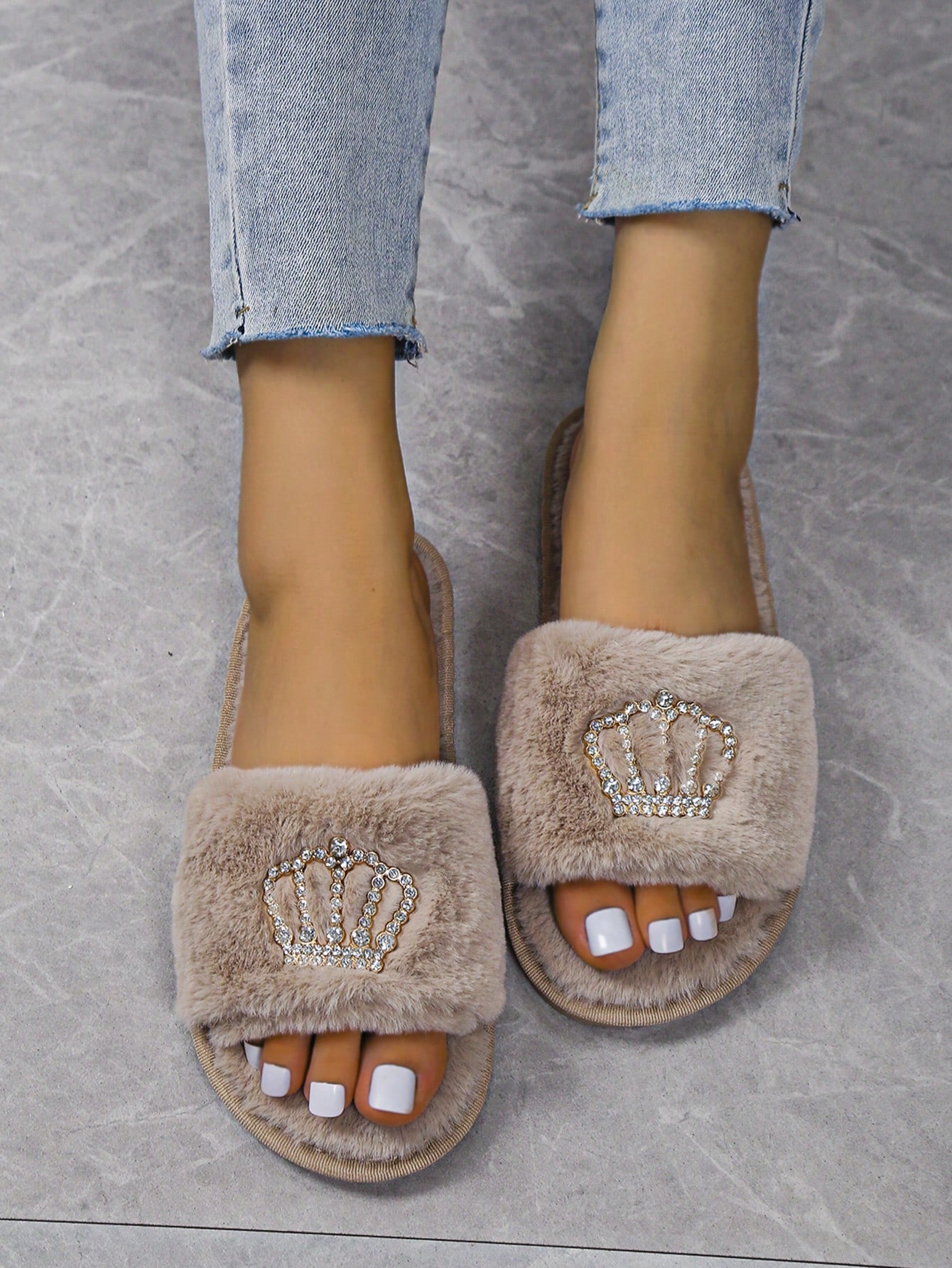 In Khaki Women Home Slippers